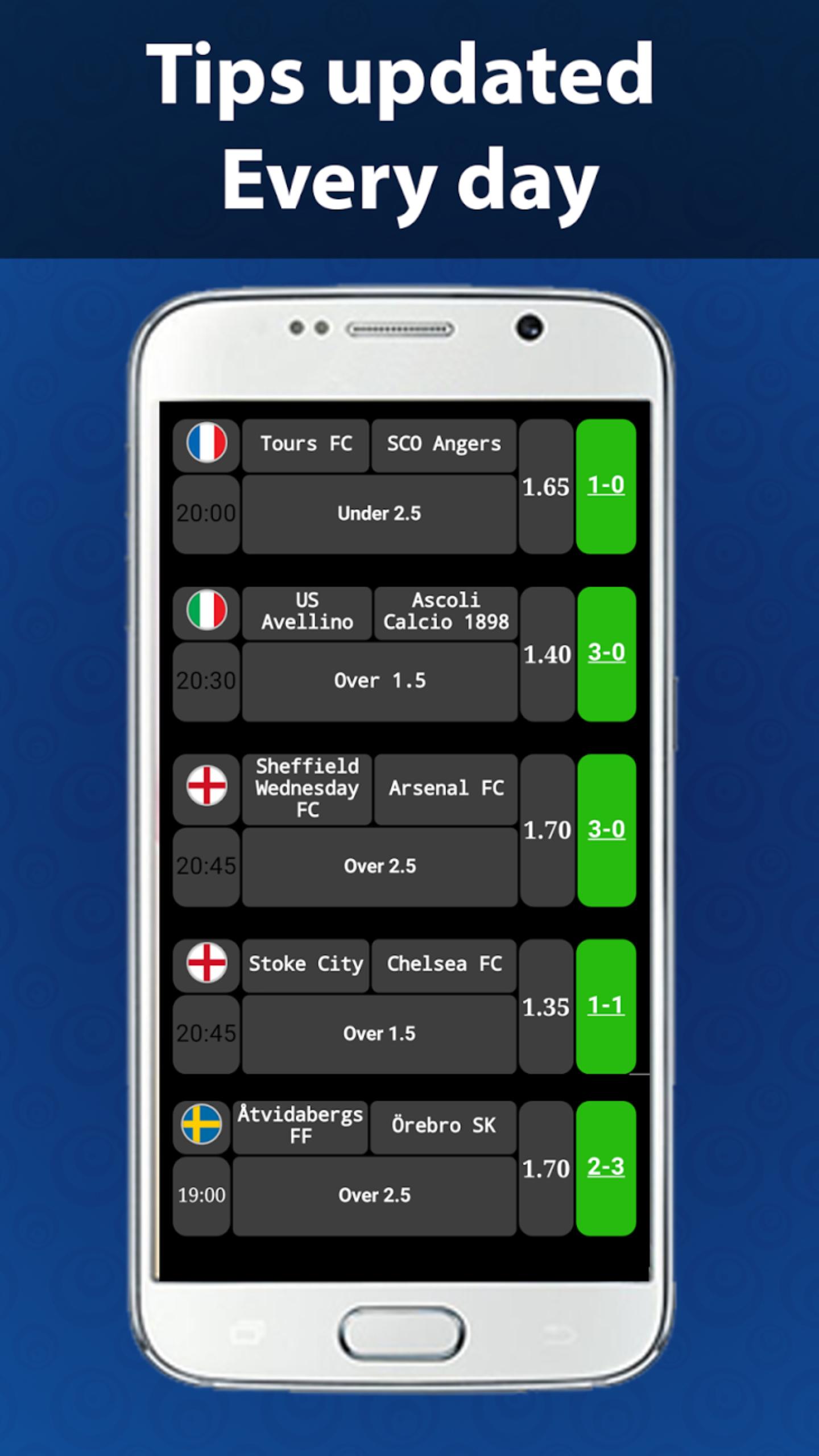 Update tips. Betting app Android.