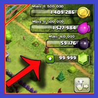 Hack Free Gems for coc New 999 Cheat (Prank) poster