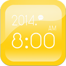 시계 위젯 - 심플한 시계/노란색 시계/예쁜 시계 aplikacja