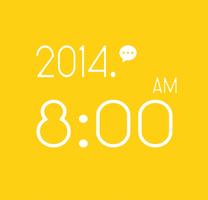 시계 위젯 - 심플한 시계/노란색 시계/예쁜 시계 اسکرین شاٹ 1