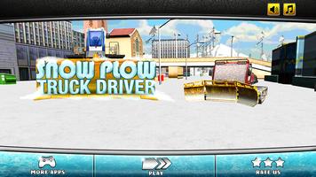 Snow Plow Truck Driver 3D Affiche