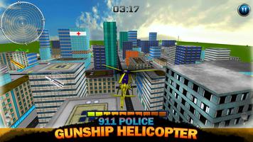 911 Police Gunship Helicopter ảnh chụp màn hình 1