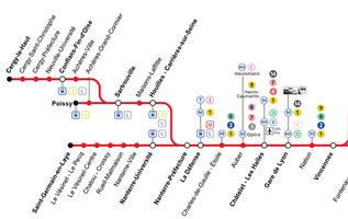Plan des bus du métro de Paris capture d'écran 3