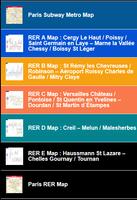 Paris Metro RER Subway BusMaps الملصق
