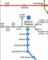 Singapore MRT LRT Maps SBS Bus الملصق