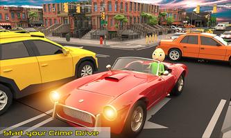 Bald Stickman Green Hero Crime City plakat