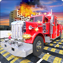 APK Fire Fighter Truck: Speed Bump Car Crash Test