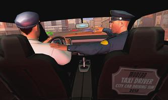 Taxi Driver moderne: City Cab Driving Sim 2018 capture d'écran 1