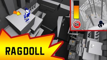 Ragdoll jatuh: stickman poster