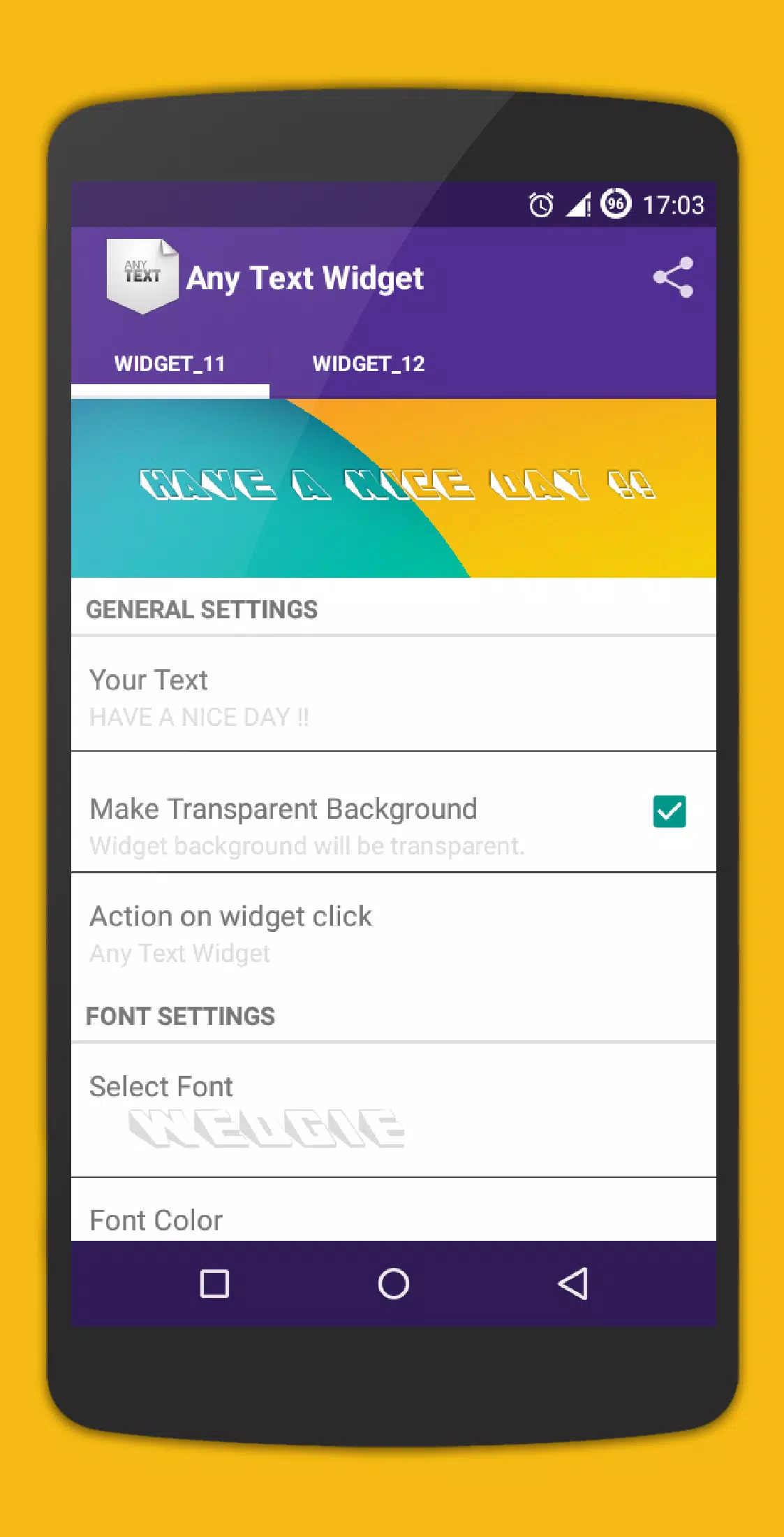 Simple Text Widget (Any Text) 3