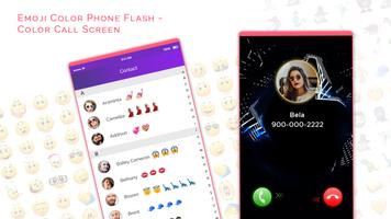Emoji Color Phone Flash - Color Call Screen imagem de tela 3