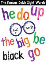 Toddlers Dolch Sight Words - Flashcards For Kids poster