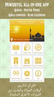 Quran with Muslim Prayer Times Poster