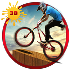 Impossible Rooftop BMX Bicycle Stunt Track Race 3D icône