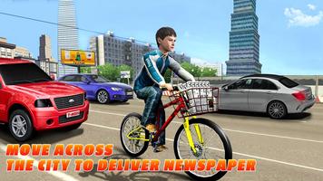 City Bicycle Simulation : Newspaper Delivery poster