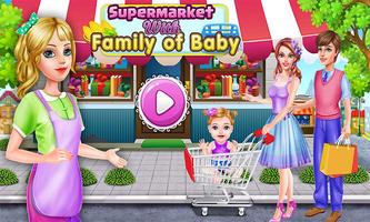 Poster Supermarket With Family Baby
