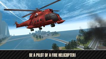 Fire Helicopter Simulator 3D Affiche