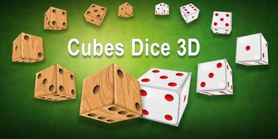 Cubes Dice 3D Affiche