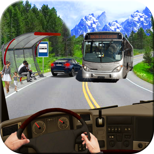 Mega Coach Bus Parking: Driving schoolbus drive