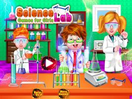 Poster laboratorio scientifico giochi per ragazze