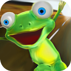 Icona Frog Crossing Road Traffic 3D