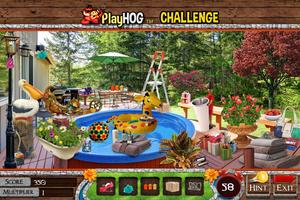 Hidden Object Games Messy Backyard Challenge # 320 Affiche