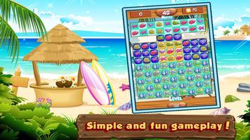 Free Match 3 Game Beach Rush Free Match Three Game ảnh chụp màn hình 3