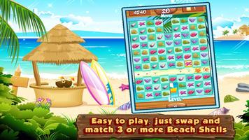 Free Match 3 Game Beach Rush Free Match Three Game ảnh chụp màn hình 1
