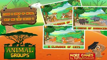 Animal Groups - Learn Animals پوسٹر