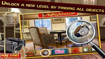 6 - New Free Hidden Objects Games Free Hotel Lobby Affiche