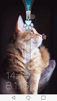 Cats Zipper Lock Screen ảnh chụp màn hình 2