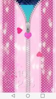 Cute Pink Zipper Lock Screen ảnh chụp màn hình 2