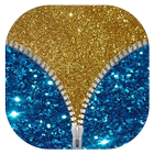 آیکون‌ Glitter Zipper Lock Screen