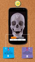 Skulls Zipper Lock Screen captura de pantalla 1