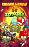 Araignée héros vs zombie Affiche