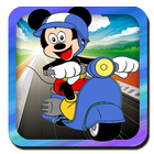 super mickey Motor Racing mouse bike icône