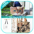 Cute Kitty Cat Tote Bag icône