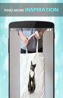 Cute Kitty Cat Tote Bag Affiche