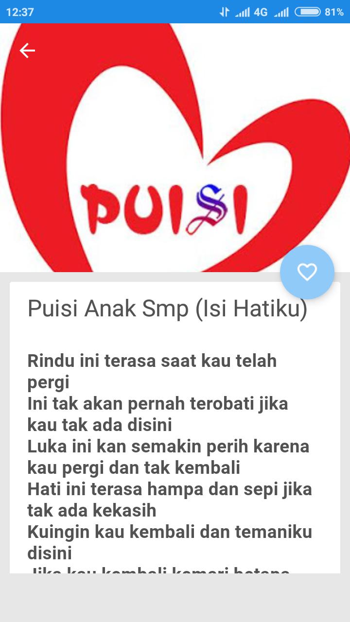 Kumpulan Puisi Anak Sd Smp Tk Fur Android Apk Herunterladen