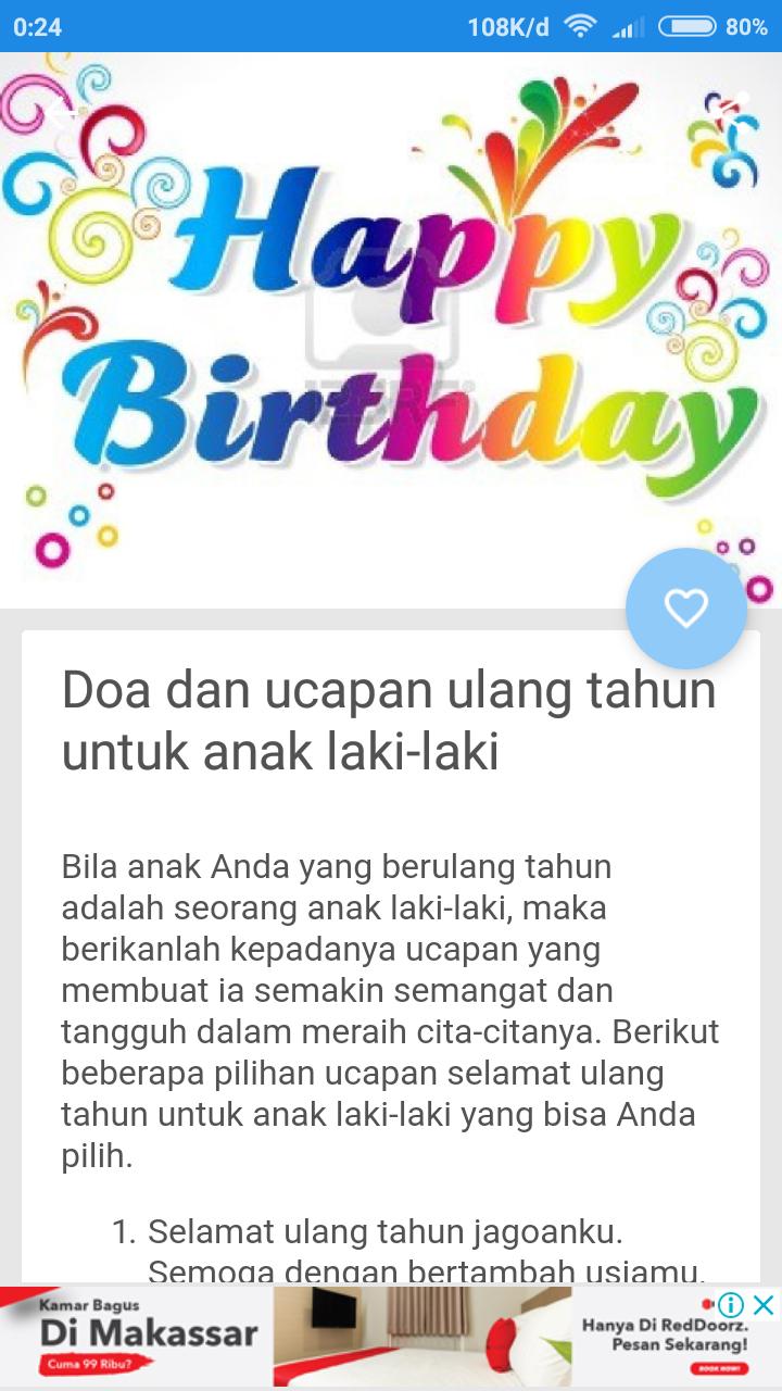  Ucapan Ulang Tahun Untuk Anak  for Android APK Download