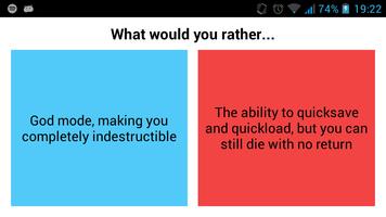 What would you rather? Cartaz