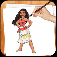 Learn to Draw Moana NEW captura de pantalla 2