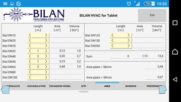 Bilan HVAC Simple for Tablet screenshot 1