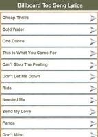 Billboard Top Song Lyrics captura de pantalla 1