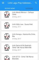 Lirik Lagu Pop Indonesia captura de pantalla 1