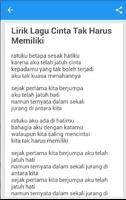 Lirik Lagu Pop Indonesia captura de pantalla 2