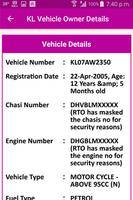 KL Vehicle Owner Details capture d'écran 2