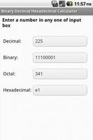 Binary Decimal Hex Converter capture d'écran 1