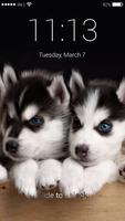 Siberian Husky Lock Screen تصوير الشاشة 1