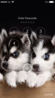 Siberian Husky Lock Screen تصوير الشاشة 2